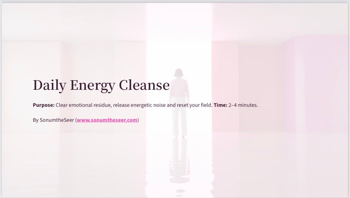 Daily Energy Cleanse spiritual practice