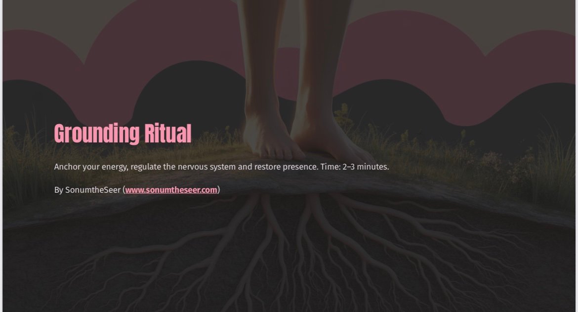 Grounding Ritual spiritual practice