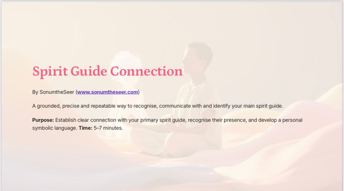 Spirit Guide Connection practice