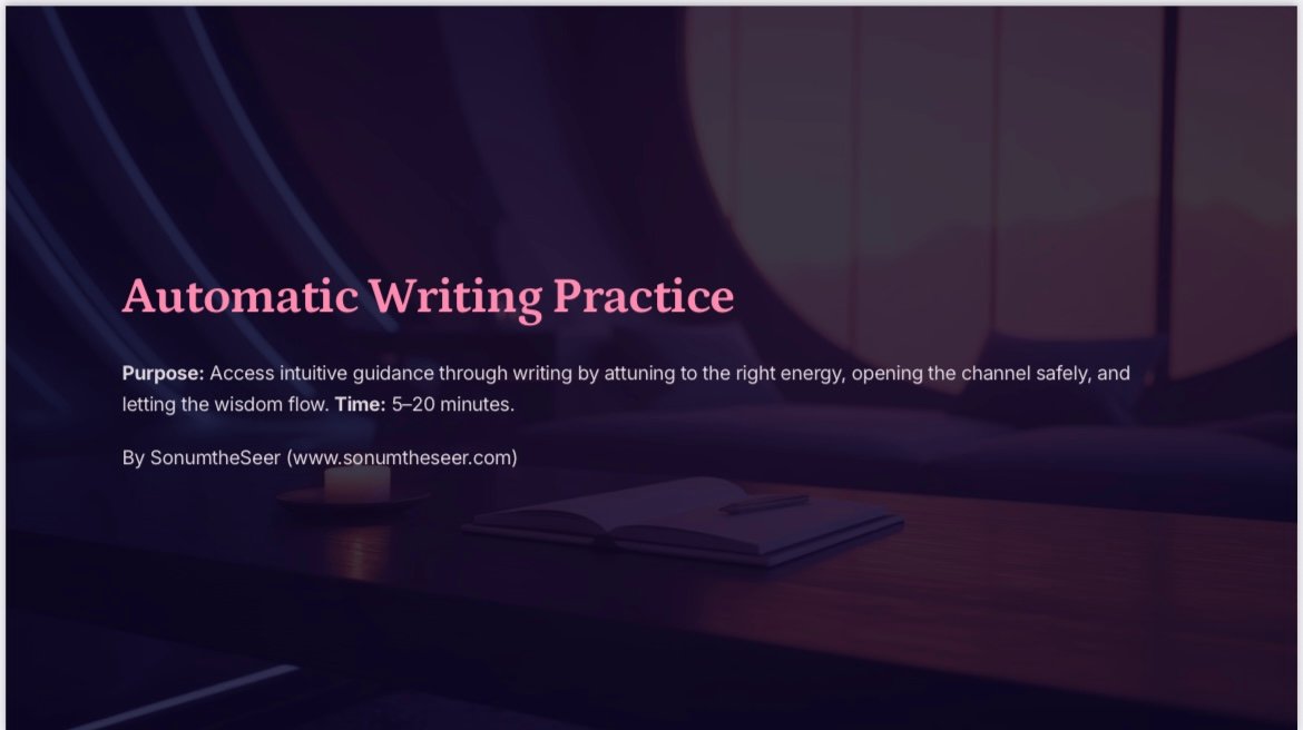 Automatic Writing Practice for connecting with spirit