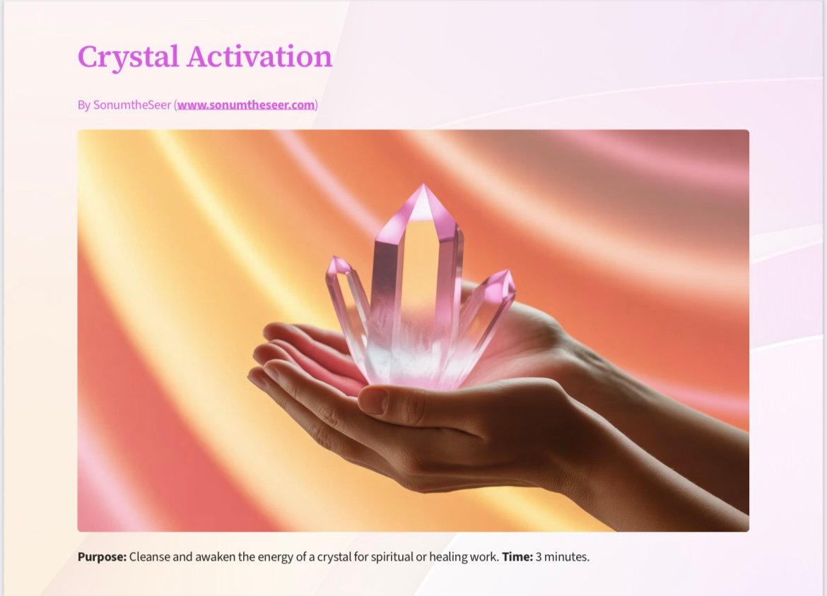 Crystal Activation spiritual practice