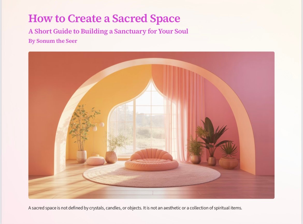 How to Create a Sacred Space guide cover